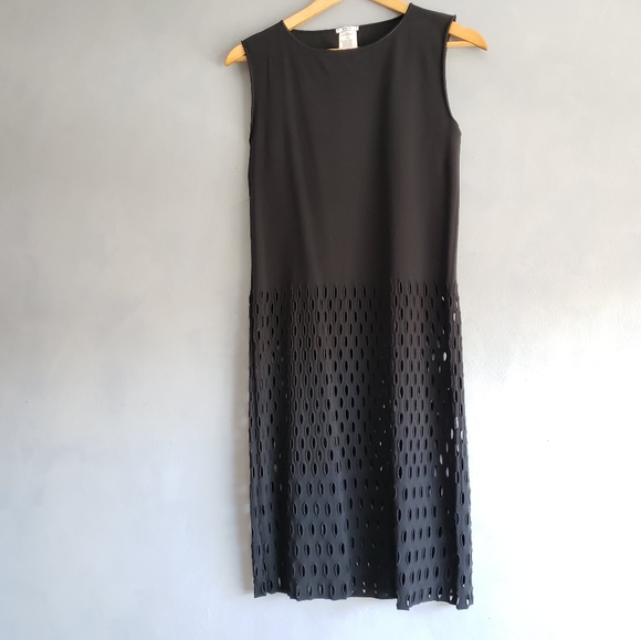 WOLFORD BLACK TANK DRESS LAZER-CUT SIZE XS, S - Picture 11 of 14